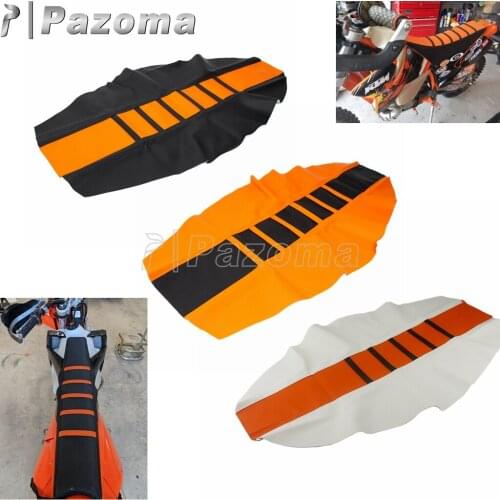 Motorbike Enduro Ribbed Gripper Seat Cover For Honda TE FE FC SX EXC XCW CRF XR Kawasaki KLX KXF KX250 KX450