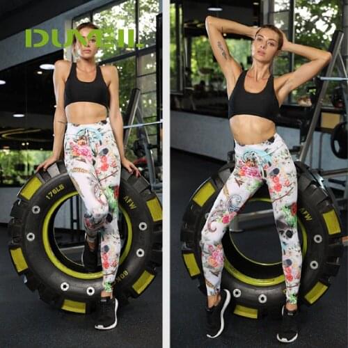 DUVEIL Women Floral 3D Printing Pantalones de Yoga Yoga Pants Sport Leggings Fitness Legins Sportswear Leggings Fitness Deporte