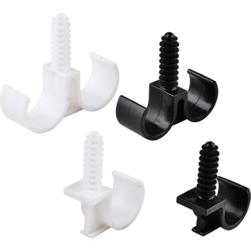 10pcs Plastic tube clip 20mm / 25mm Single double hose pipe hook holder clamp wall cable Wire Fixed support bracket repair tool