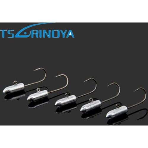 15Pcs Raft Ice Fishing Hook Lead Head Weight Crank Hooks Jig Fishhook For Soft Lure Bait Fishing Tackle Para Pesca Accessories