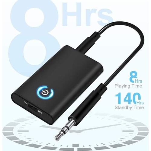 2 in 1 Wireless Bluetooth 5.0 Transmitter Receiver Adapter 3.5mm Jack For Car Music Audio Aux A2dp Headphone Reciever Handsfree