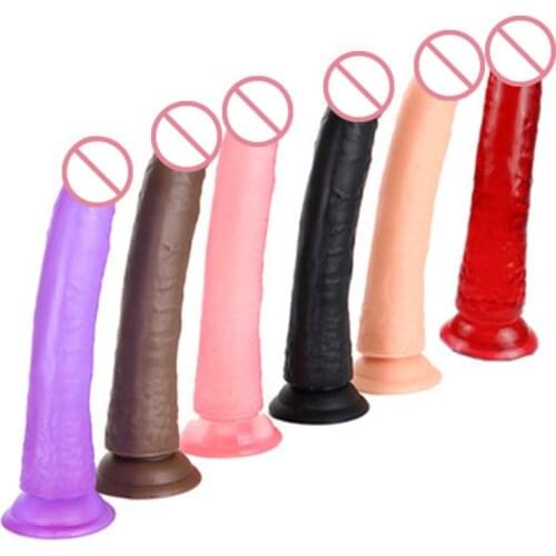 6 colors Crystal Jelly Dildos Realistic Dildo Simulation Penis with Suction Cup G Spot Orgasm Massage Female Masturbation Toys