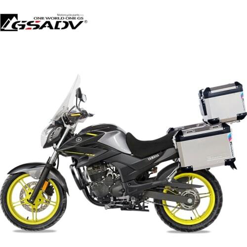 For YAMAHA YBR250 Aluminum Top Box Motorcycle Boxes Pannier Storage Case Steel Bracket