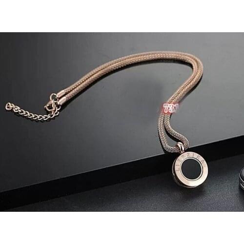 Free shipping own brand lierzika stainless steel double color shell thick necklace