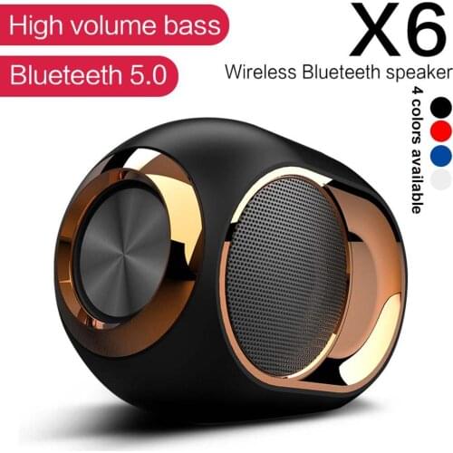Semvis X6 Speaker Bluetooth Wireless Speaker HIFI Portable Speakers Stereo Sound Support FM TF Card USB TWS Speaker Waterproof
