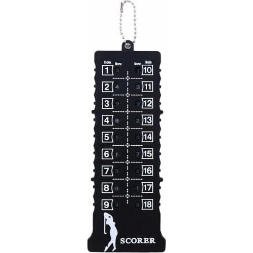 Golf 18 Hole Stroke Counter Indicator with Key Chain Environmental Plastic Golf Score Counter