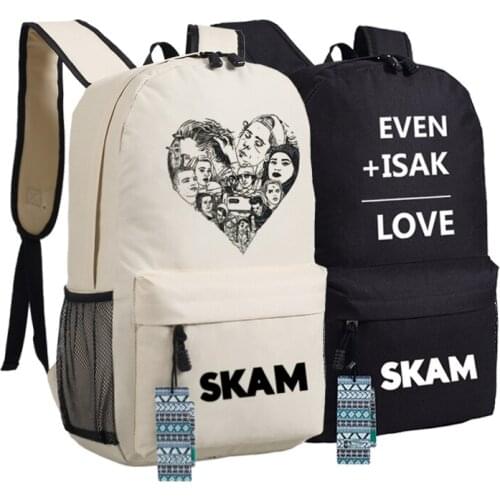 Isak Even Skam School Bags Cartoon Boys Fan Canvas Bag Students Laptop Backpacks Girls Fans Satchel Notebook Children Backpack