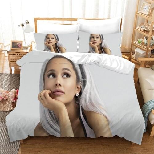 Sexy Lady Ariana Grande Bedding Set Figure Comforter Bed Linen Duvet Cover Sets 260x220cm King Single Size Dropshipping Gift