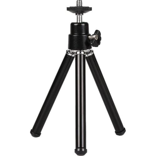 Lightweight Mini Portable Tripod Adjustable Mini Tripod Aluminum Alloy for Iphone Camera Projector Black