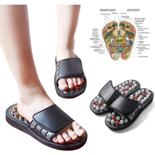 Feet Massage Slippers Foot Reflexology Acupuncture Therapy Massager Walk Stone Shoes Acupuncture Cobblestone Massageador
