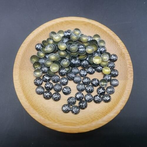 5MM Studs Metal Rhinestones Hot-Fix Round Metal Studs Garment Rivet Accessories Iron-On half beads For Clothing Applique