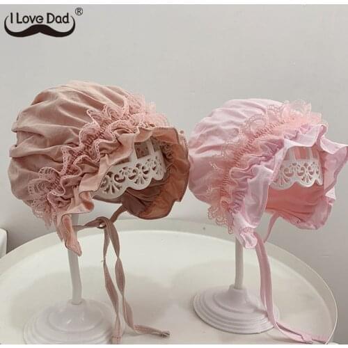 Cute Lace Ruffle Baby Hat Newborn Soft Cotton Toddler Infant Baby Girls Hat Outdoor Sun Hat Spring Cap Baby Accessories