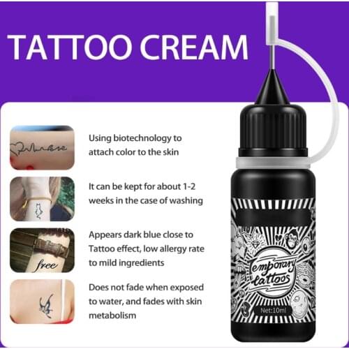 Temporary Tattoos Kit Semi Permanent Freehand Ink Stencils Set DIY Art Painting