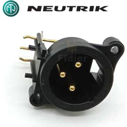 Neutrik NC3MAAH-1 three core Kathlon XLR public socket level PCB mounting panel