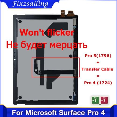 Original Display Replacement for Microsoft Surface Pro 4 1724 LCD Display Touch Screen Digitizer Assembly for Surface Pro4 LCD