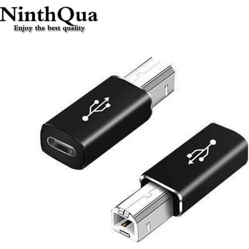 USB C to USB B MIDI Plug Converter Type C to USB Midi Interface Connector for Electronic Music Instrument Midi Controller