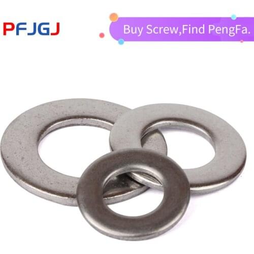 Peng Fa DIN125 ISO7089 M1.6 M2 M2.5 M3 M3.5 M4 M5 M6 M8 304 316 Stainless Steel Flat Machine Washer Plain Washer Gaskets HW001