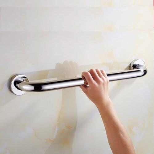 38/48cm Bath Handrail Stainless Steel Bathroom Wall Mounted Grab Bar Bathtub Safety Handle for Elderly Disabled Pregnant Woman