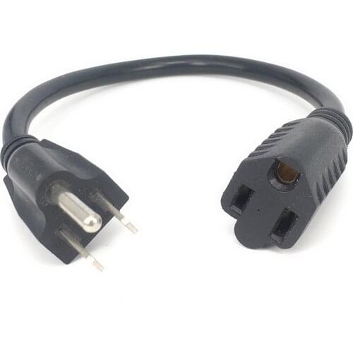 USA 3 Prong Male Plug to Female Socket Extension Cable American NEMA 5-15P To 5-15R Power Cord 0.3m/0.9m