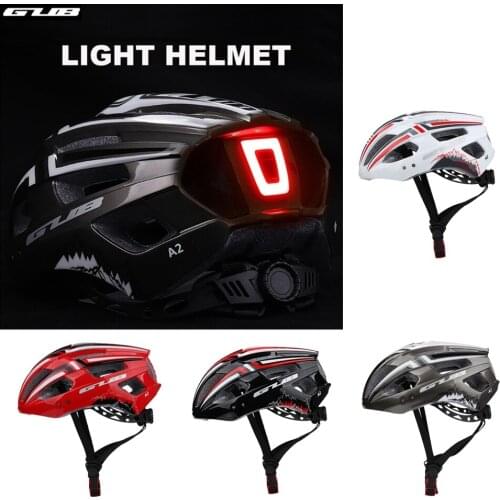 Ultralight Cycling Bike Helmet Mountain Road Bicycle Safety Helmet w/ USB Light