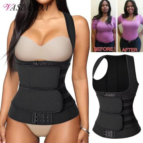 Women Waist Trainer Corset Vest Body Shaper Weight Loss Sweat Sauna Suit Compression Vest Workout Tank Tops Slimming Shapewear