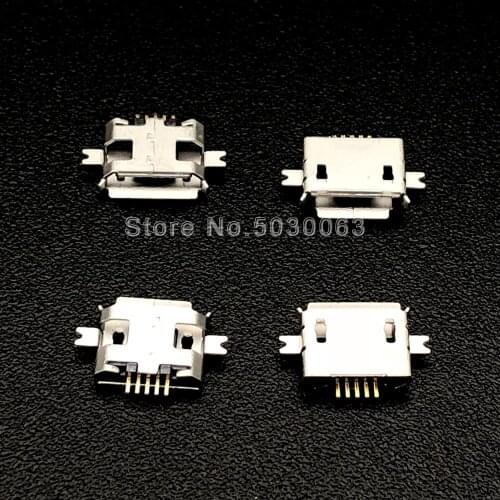 20pcs/lot 20pcs/lot Mini USB socket micro usb 5P 5Pin 2-foot female socket power tail plug Sink plate 1.0mm Interface Connector