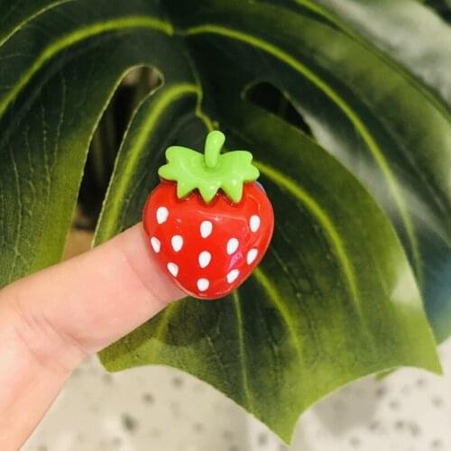 20PCS Resin Cute Fruit strawberry Flatback Stone Women Child Scrapbook Buttons Crafts DIY Accessories Cake decoration