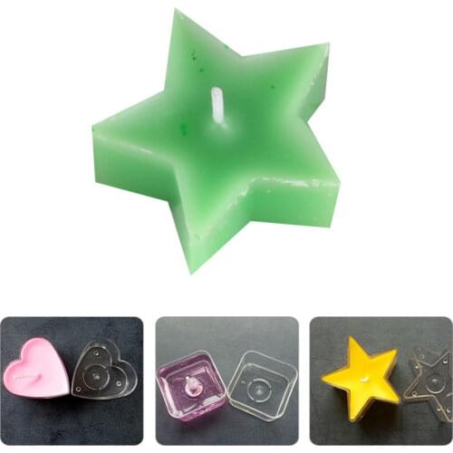 5Pcs handmade small shape candle mold moon apple star butterfly horse soap moulds manual candle making mould Acrylic candle mold