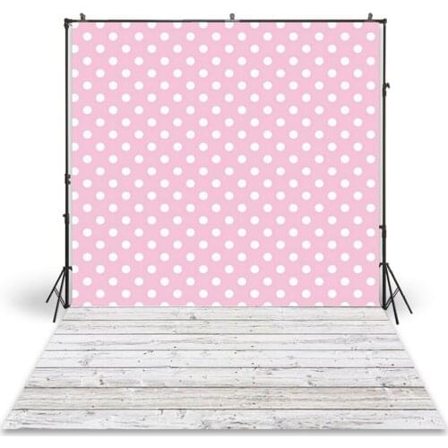 HUAYI Photography Backdrop Newborns Baby Child Photo Booth Background Vintage Pink Polka Dots Customize Photo Backdrops D-7998