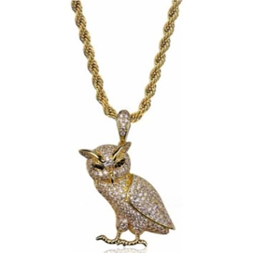 Classic Fashion Funny Animal Owl Necklace Men and Women Punk Pendant Necklace