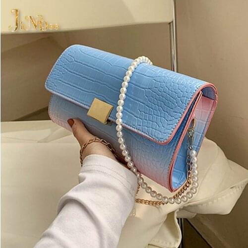 Colorful Stone Pattern Small PU Leather Shoulder Bags For Women 2021 New Summer Simple Handbags And Purses Female Travel Tote
