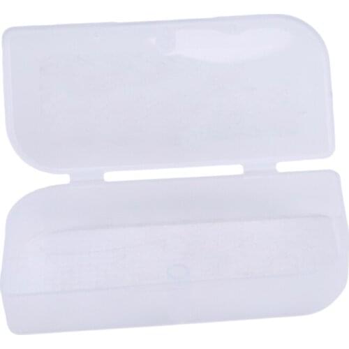 Nail Art Rectangle Plastic Transparent Storage Box Nail Rhinestone Brush Pen Buffer Grinding Files Container Case