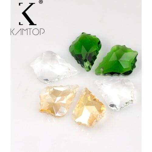 2018 new 10pcs / lot 22mm crystal Baroque maple pendant glass beads, DIY necklace earrings fashion jewelry production materials