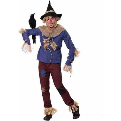 New Halloween scarecrow party dress adult oz wizard cosplay costume high end stage performance clothes for man