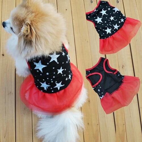 New arrival Pet Dog Rose Flower Gauze Dress Skirt Puppy Cat Princess Clothes Apparel dress for pets dogs dog costume equipment