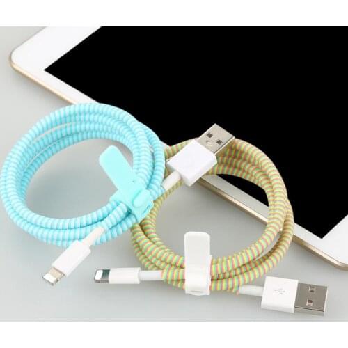 Cable Winder Wire Phone Wire Cord Rope Protector Anti-break Spring Protect Rope For USB Charging Cable Earphone Data Plastic