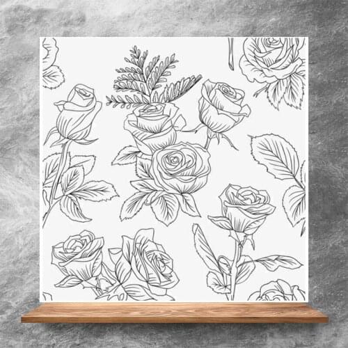 ZhuoAng Blooming flower Clear Stamps/Silicone Transparent Seals for DIY scrapbooking photo album Clear Stamps
