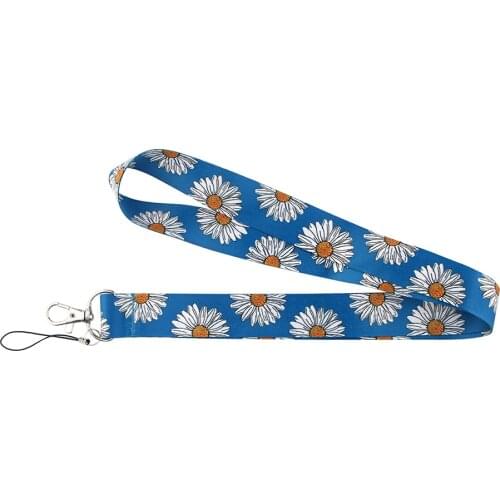 Ransitute R1215 Flower Painting Art Key Chain Lanyard Neck Strap For Phone Keys ID Card Creative Lanyards