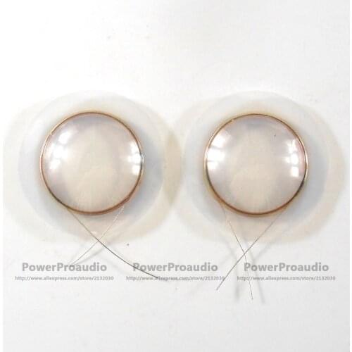 2pcs Replacement Diaphragm Horn Tweeter 8 Ohm Polyester Dome 34.4mm Flat WIre