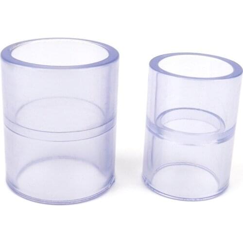 1pc I.D 63-110mm Transparent PVC Pipe Connectors Industrial Garden Irrigation Parts Aquarium Fish Tank Direct UPVC Tube Joints