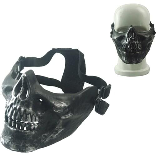 AIRSOFTA Tactical Airsoft Mask Halloween Cosplay Movie Props Terror Skull Mask Field Hunting Gun Paintball Shooting Accessories