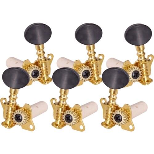 Tooyful 3R3L Machine Heads String Tuning Pegs Tuner Oval Button for Classical Guitar