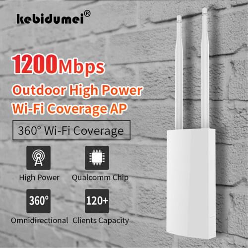 2.4G&5Ghz 1200Mbps Outdoor AP Wi-Fi Amplifier Wireless wi fi Router 500mW High Power With 360-Degree Omnidirection Antenna