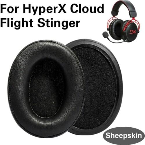 Sheepskin EarPads for Kingston HyperX Cloud Flight Stinger Ear Pads Replacement Cushion Headphone Cover Headset Accessories