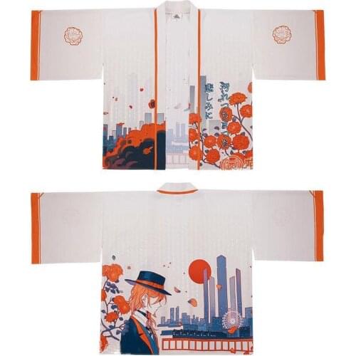 Japanese Adult Yukata Kimono Shirt Loose Haori Cardigan Classic Women Men Blouse Asian Samurai Cosplay Costume Summer Sunscreen