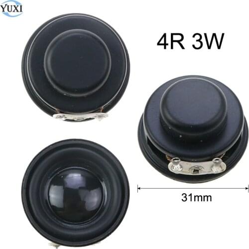 YuXi 1pcs 4R 3W Full Range Square Horn Speaker Dual Magnetic Woofer 31mm Middle Bass Subwoofer Loudspeaker 4 Ohms 3 Watt