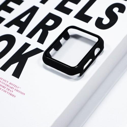 Tempered Glass+case For Apple Watch 6 5 4 44mm 40mm iWatch 3 2 42mm 38mm Screen Protector+cover bumper apple watch Accessories