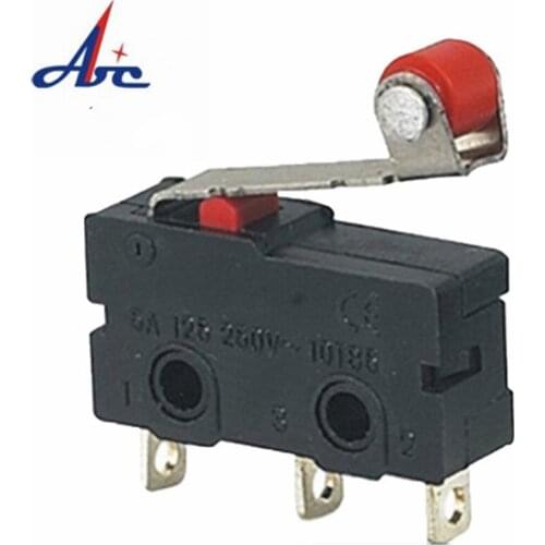 10Pcs/Set Mini 3-Pin Tact Switch KW12-3 5A 250V Round Handle Clock Micro switch