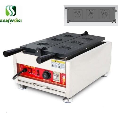 110v 220v Rock-paper-scissors shape waffle machine roshambo game waffle baker machine Stone-paper-scissors waffle cake machine
