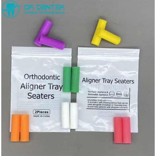 2pcs Dental Orthodontic Aligner Chewise Invisible Retainer Seater Teeth Alinger Tray Seator Mulit Color Fruit Flavor